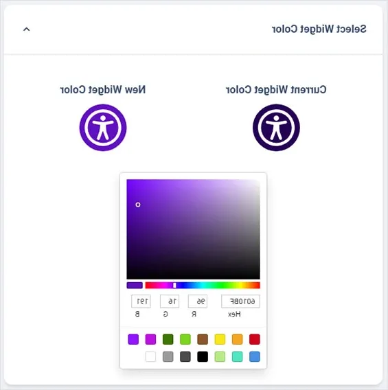 accessibility widget color